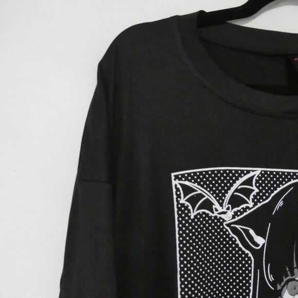 ROMWE | 2XL | Black Anime Graphic T-Shirt With Gothic Design - Picture 4 of 14